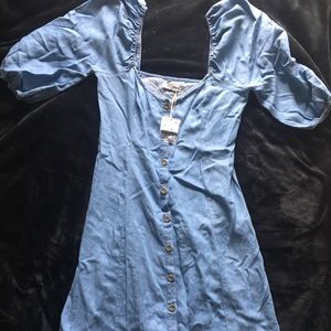 Zara denim midi dress L